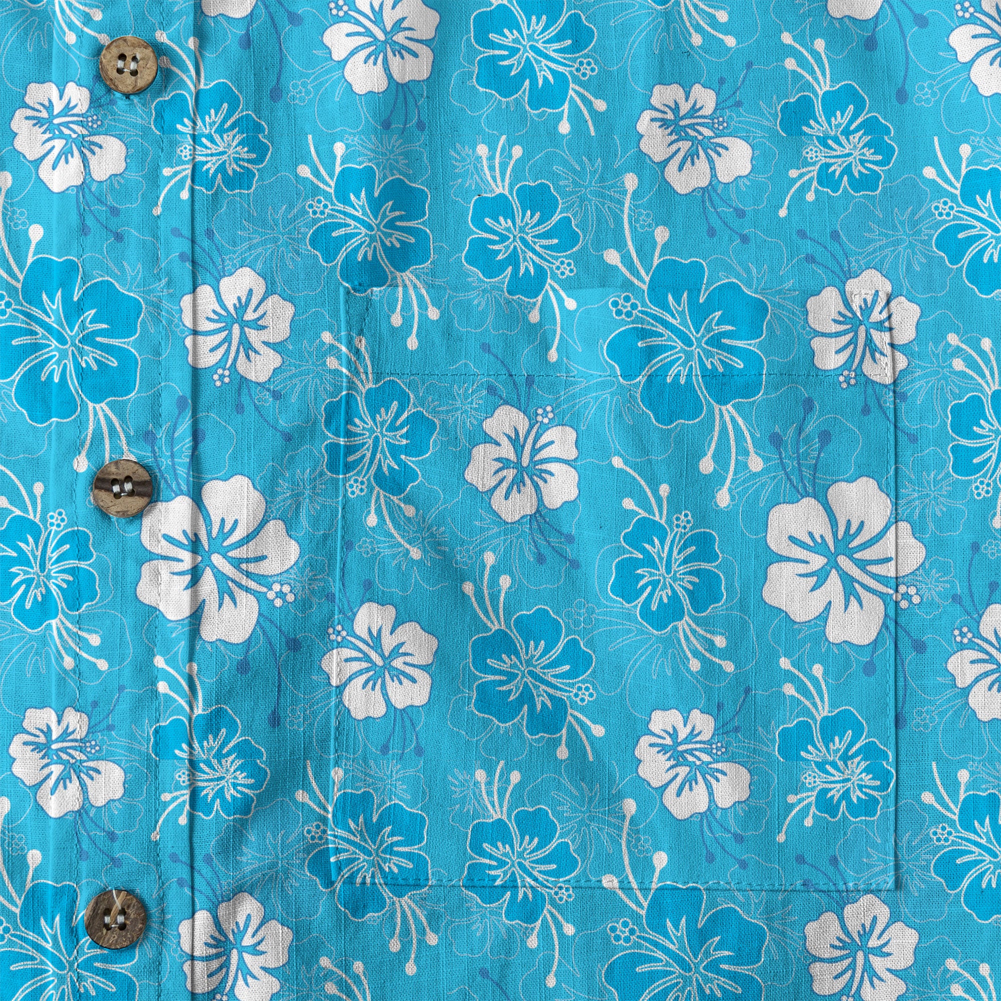 Hibiscus Floral Pattern Button Up Hawaii Shirt