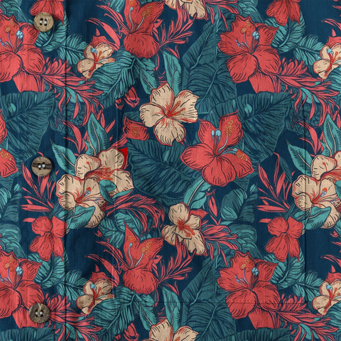 Hawaii Flowers Seamless Patterns Hawaiian Shirt For Men, Aloha Floral Pattern Hawaii Shirt