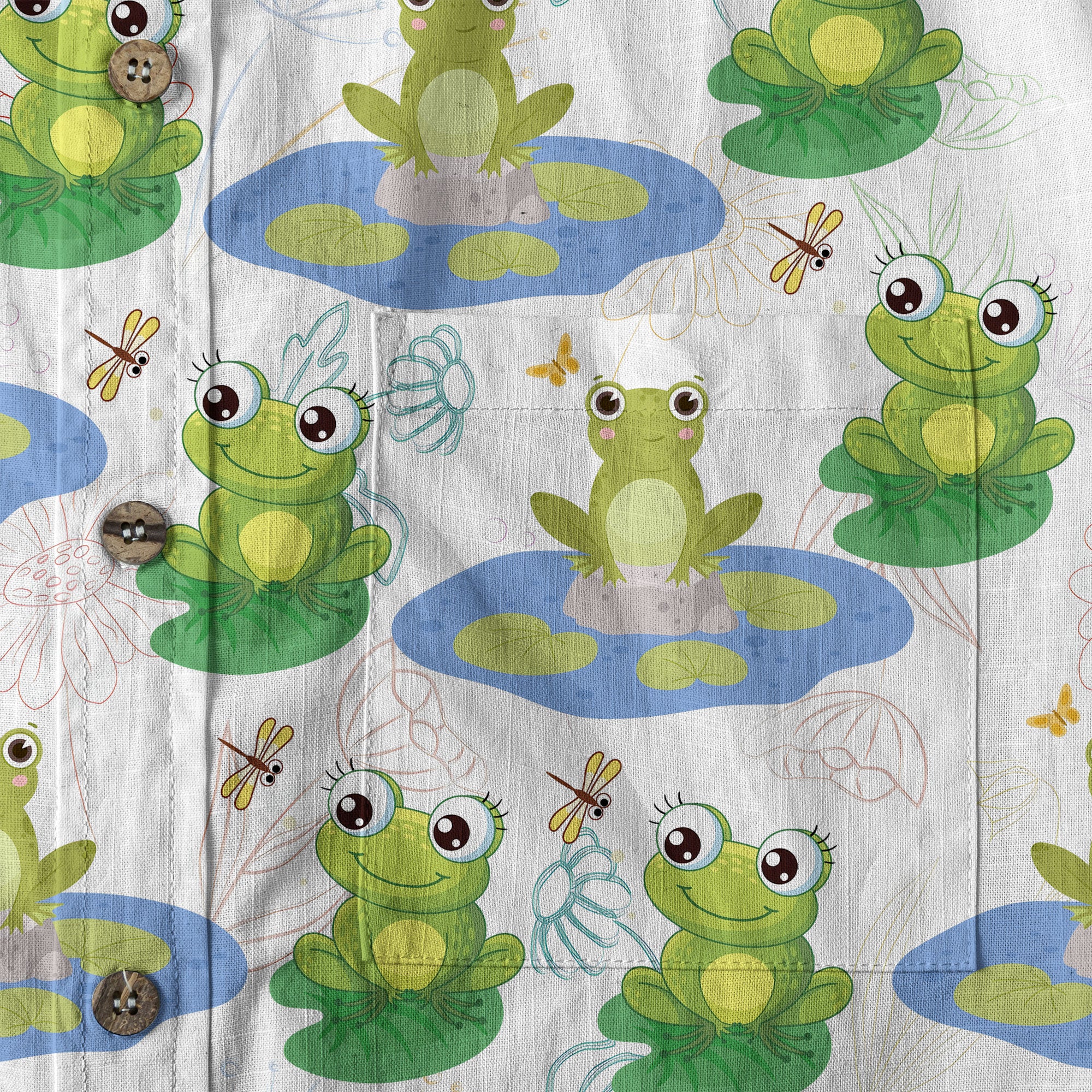 Tropical Red-eyed Frog Hawaiian Shirt Palm Leaves Aloha Frog Cute Tropical Hawaiian Shirt