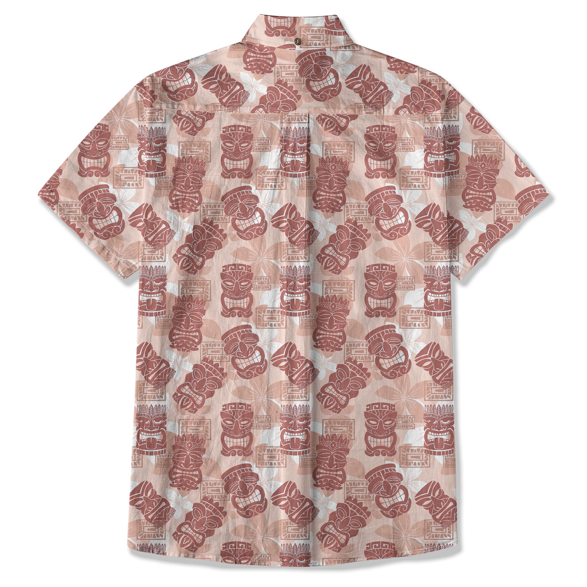 Colorful Tiki Hawaiian Shirt, Tribal Tiki Hibiscus Hawaiian Shirt