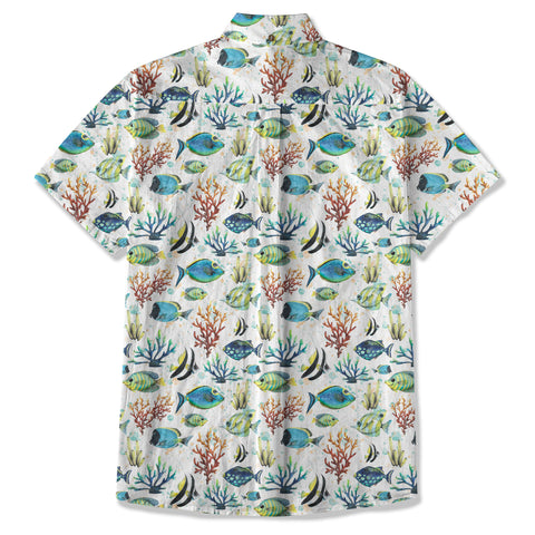 Ocean Animal Aloha Hawaiian Shirt, Sea Life Button Up Hawaii Shirt - The Palmix
