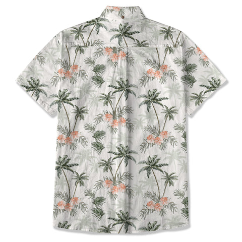 Tropical Palm Tree Hawaii Shirt, Hibiscus Flowers Hawaii Shirt