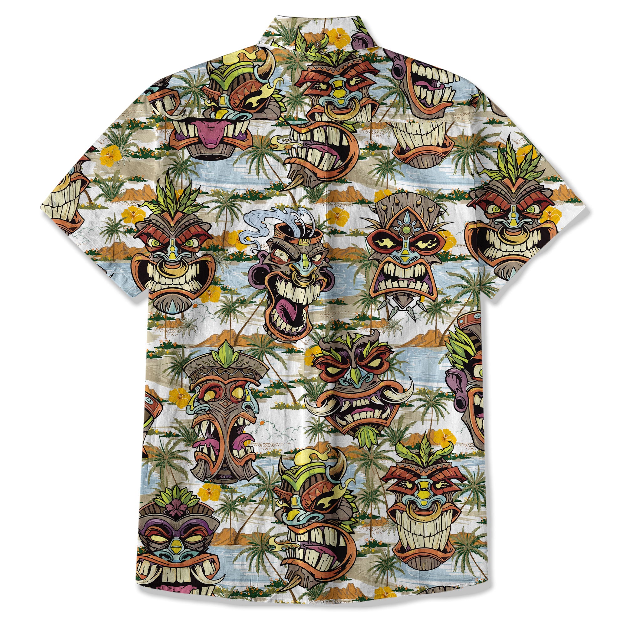 Tiki Mask Aloha Hawaii Shirt, Tiki Mask Ocean Hawaiian Shirt