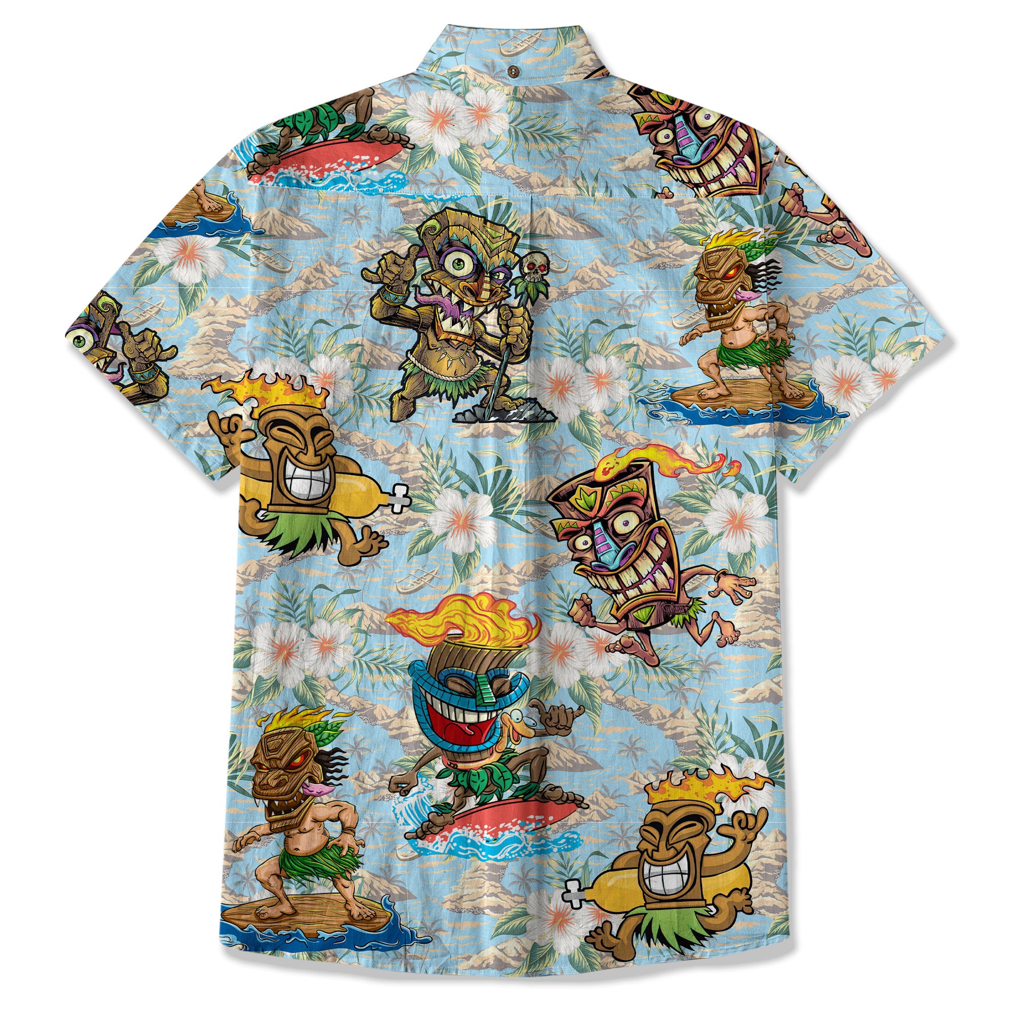 Tiki Mask Aloha Hawaii Shirt, Tiki Mask Ocean Hawaiian Shirt