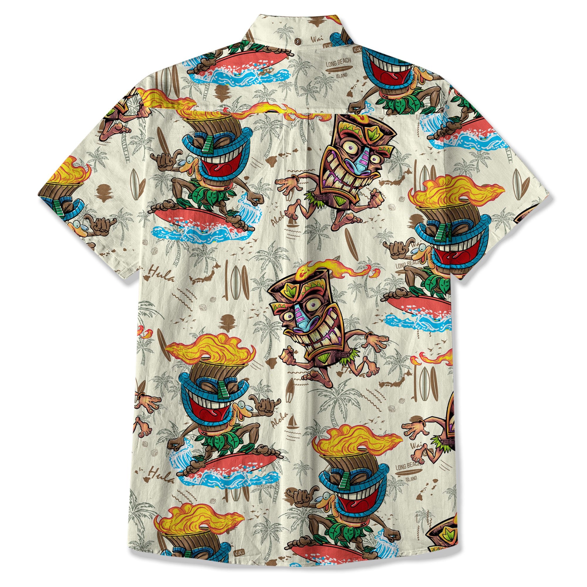 Tiki Mask Aloha Hawaii Shirt, Tiki Mask Long Island Hawaiian Shirt