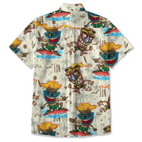 Tiki Mask Aloha Hawaii Shirt, Tiki Mask Ocean Hawaiian Shirt