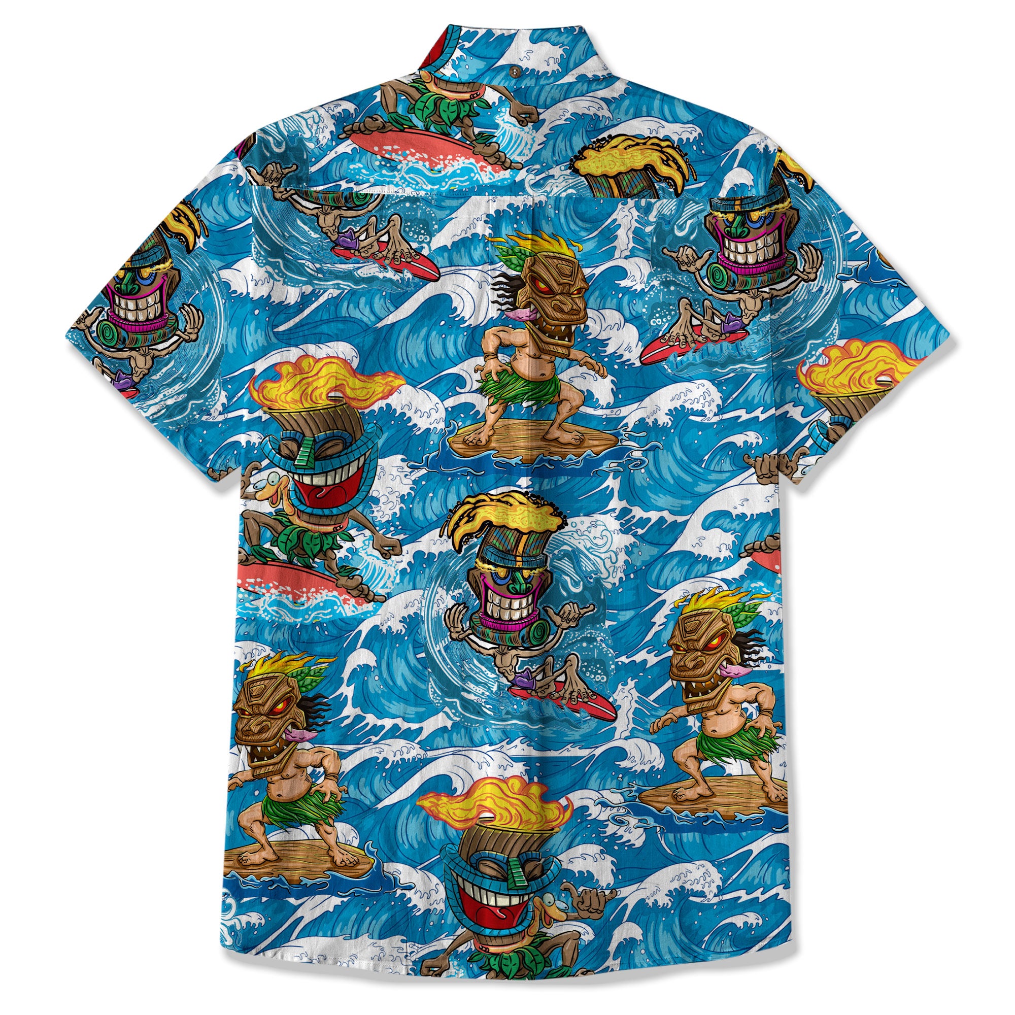 Tiki Mask Aloha Hawaii Shirt, Surfing Tiki Beach Hawaiian Shirt