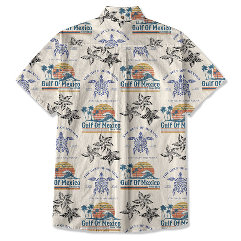 Retro Sunset Gulf Of Mexico Since 1550 Hawaii Shirt, Gulf of Mexico Hawaii Shirt