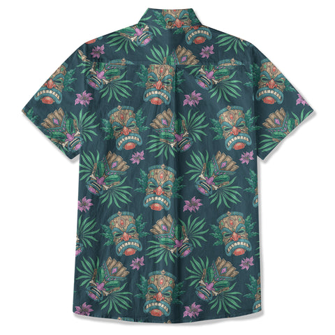 Tribal Tiki Hawaiian Shirt, Summer Vibes Aloha Hawaii Shirt