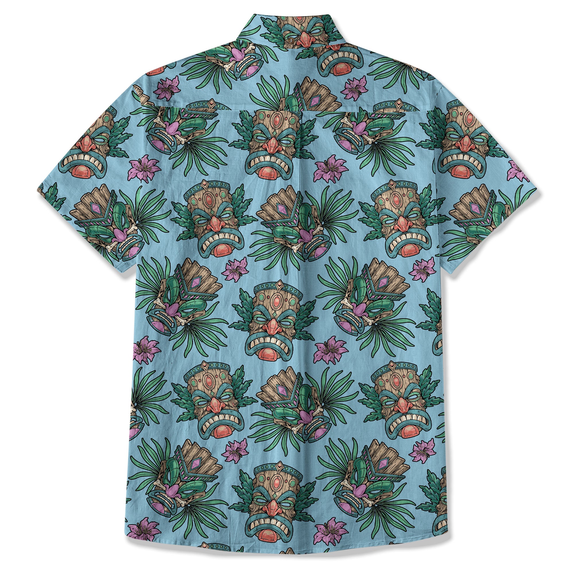 Tribal Tiki Hawaiian Shirt, Summer Vibes Aloha Hawaii Shirt