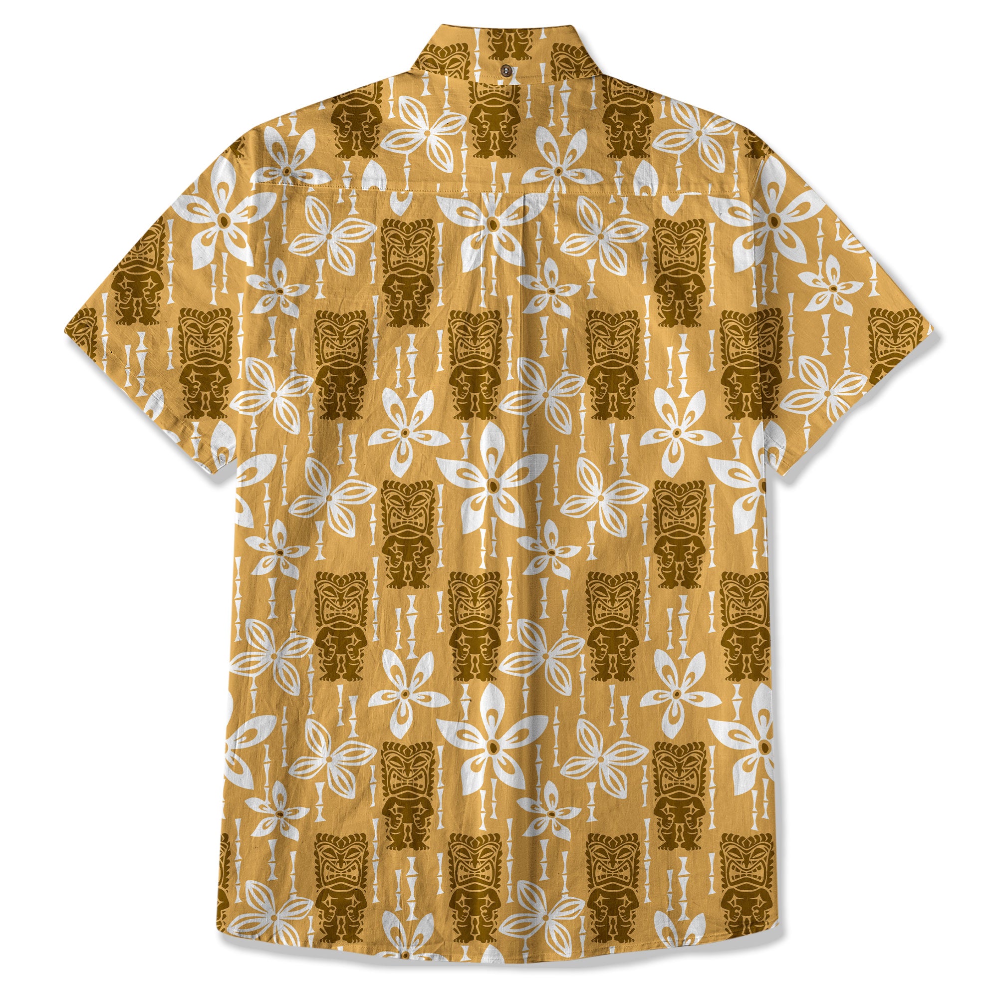 Tiki Hibiscus Flowers Hawaii Shirt