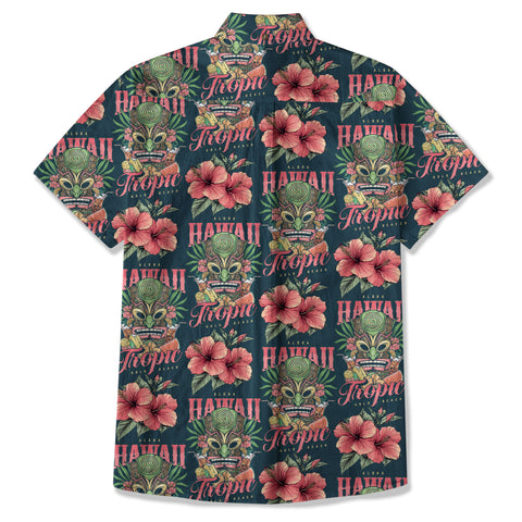Tiki Hawaii Tropic Hawaiian Shirt