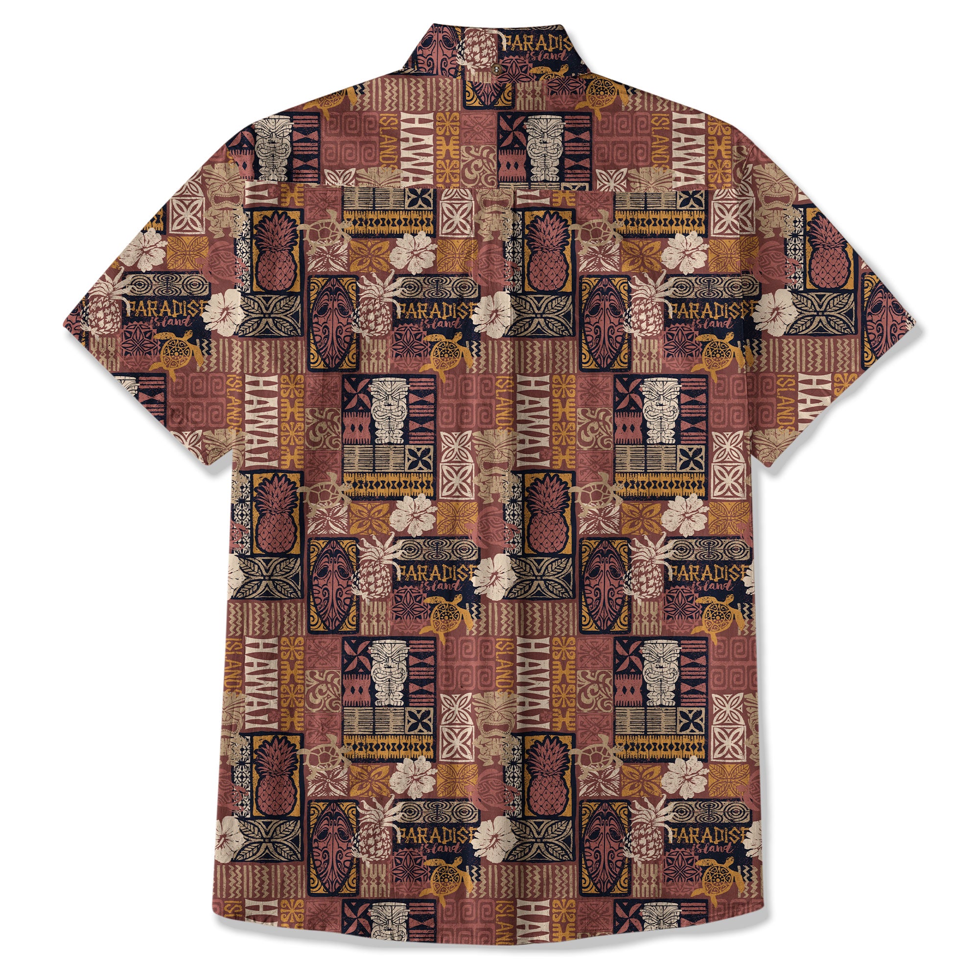 Tribal Tiki Hawaiian Style Tribal Motif Hawaii Shirt