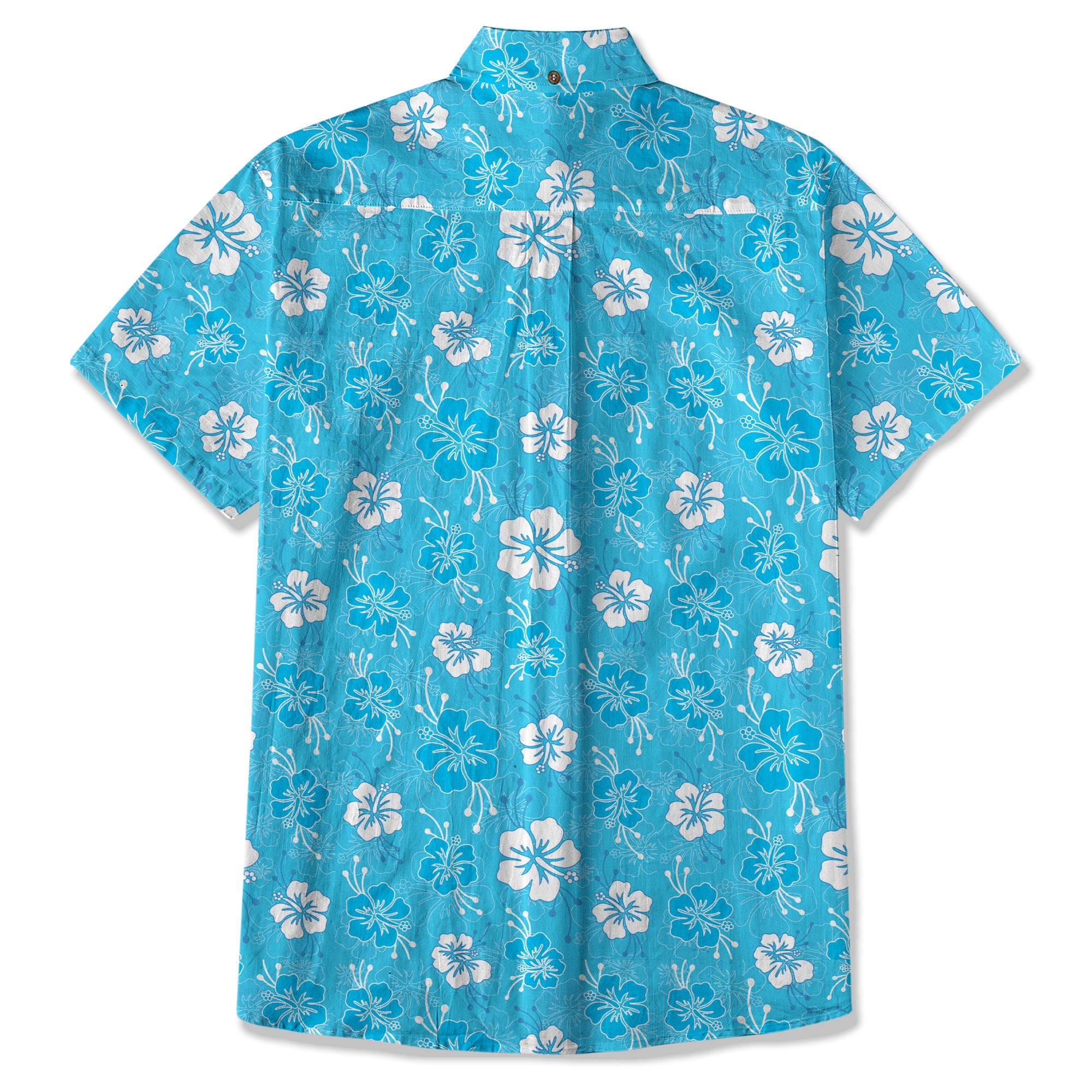 Hibiscus Floral Pattern Button Up Hawaii Shirt