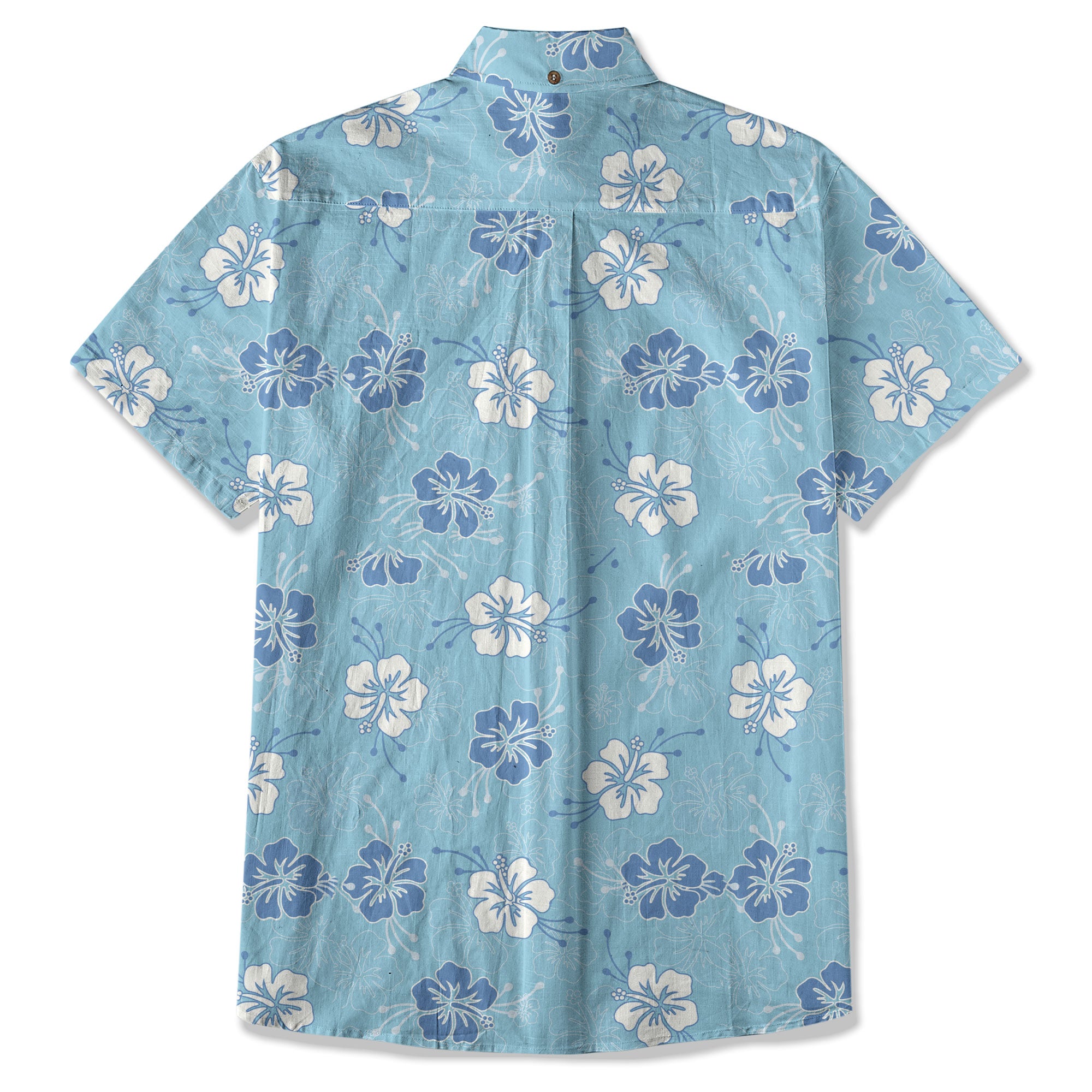 Hibiscus Floral Pattern Button Up Hawaii Shirt