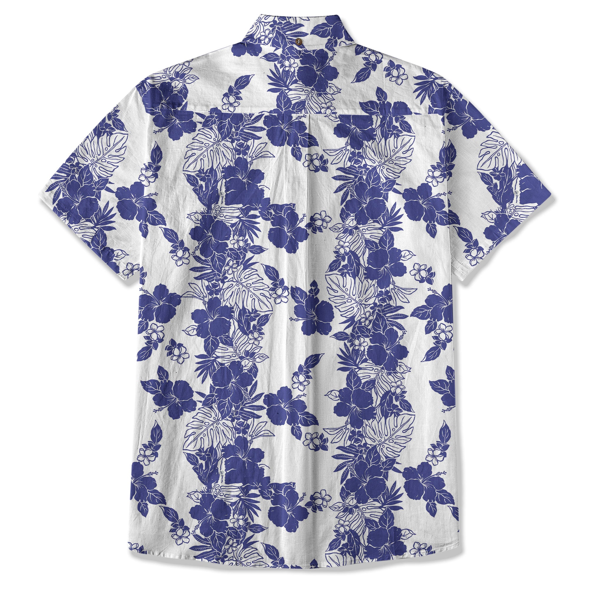 Hibiscus Floral Pattern Button Up Hawaii Shirt