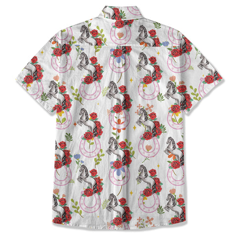 Horseshoes Rose Kentucky Hawaiian Shirt Derby Day