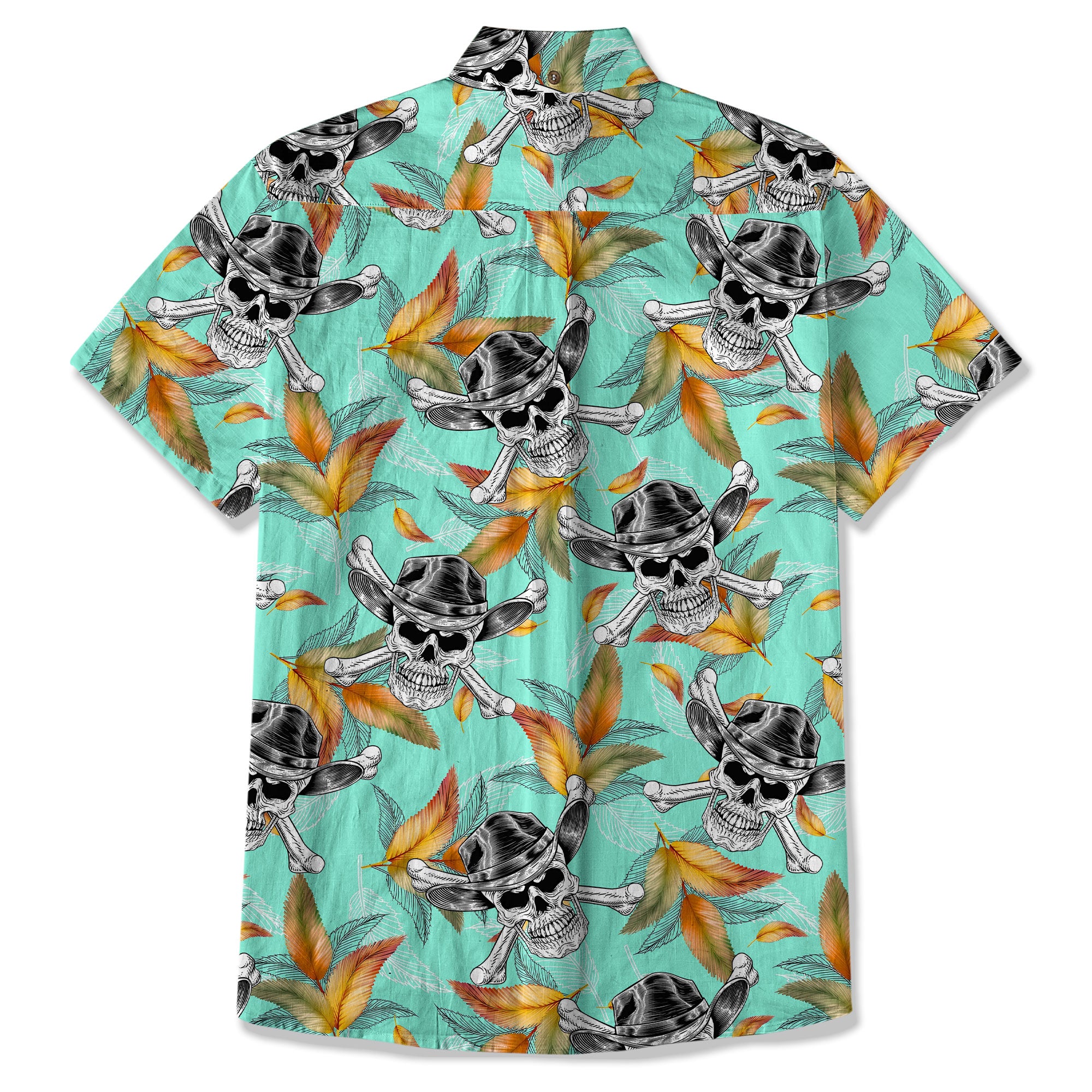 Western Skull Hawaiian Shirt Tropical Summer Vacation