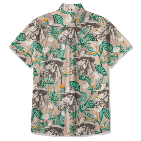 Cowboy Cactus Hawaiian Shirt Wild West Tree Shirt