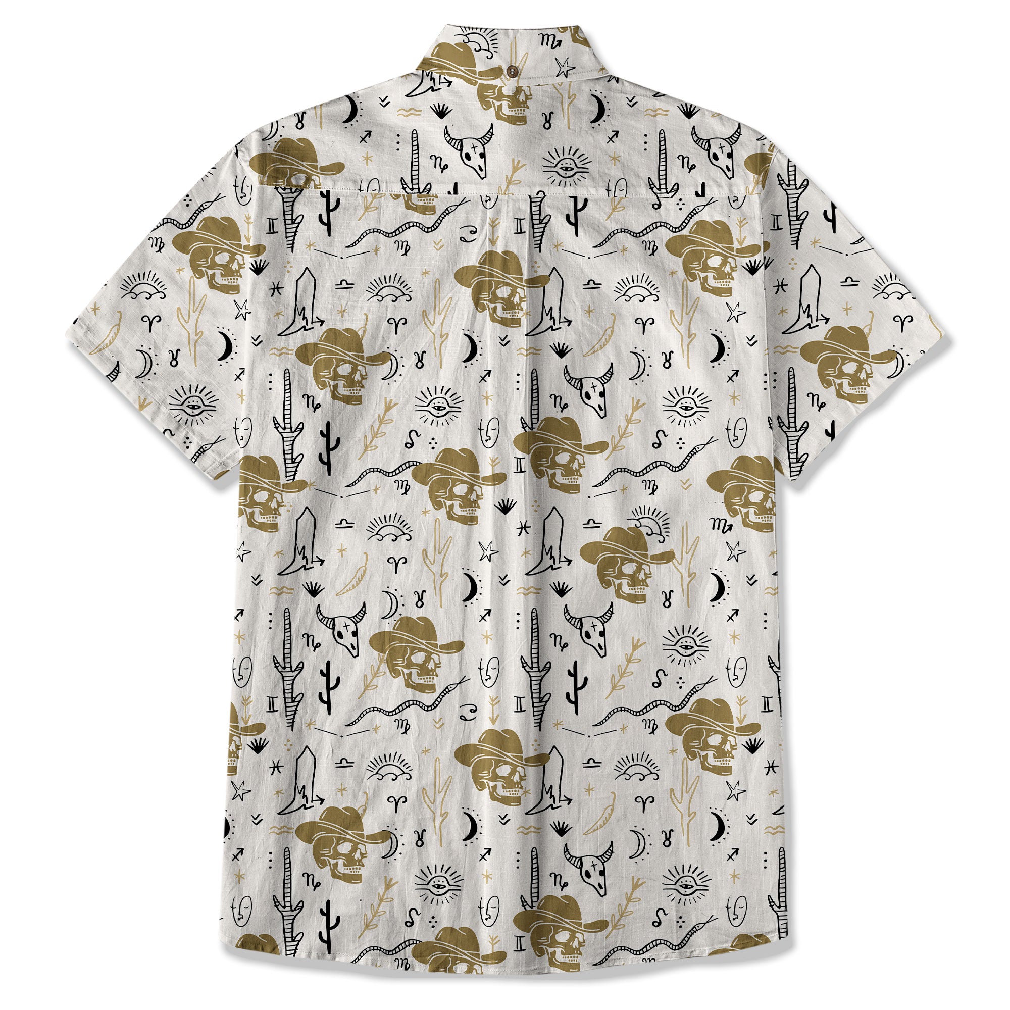 Western Skull Hawaiian Shirt Tropical Summer Vacation