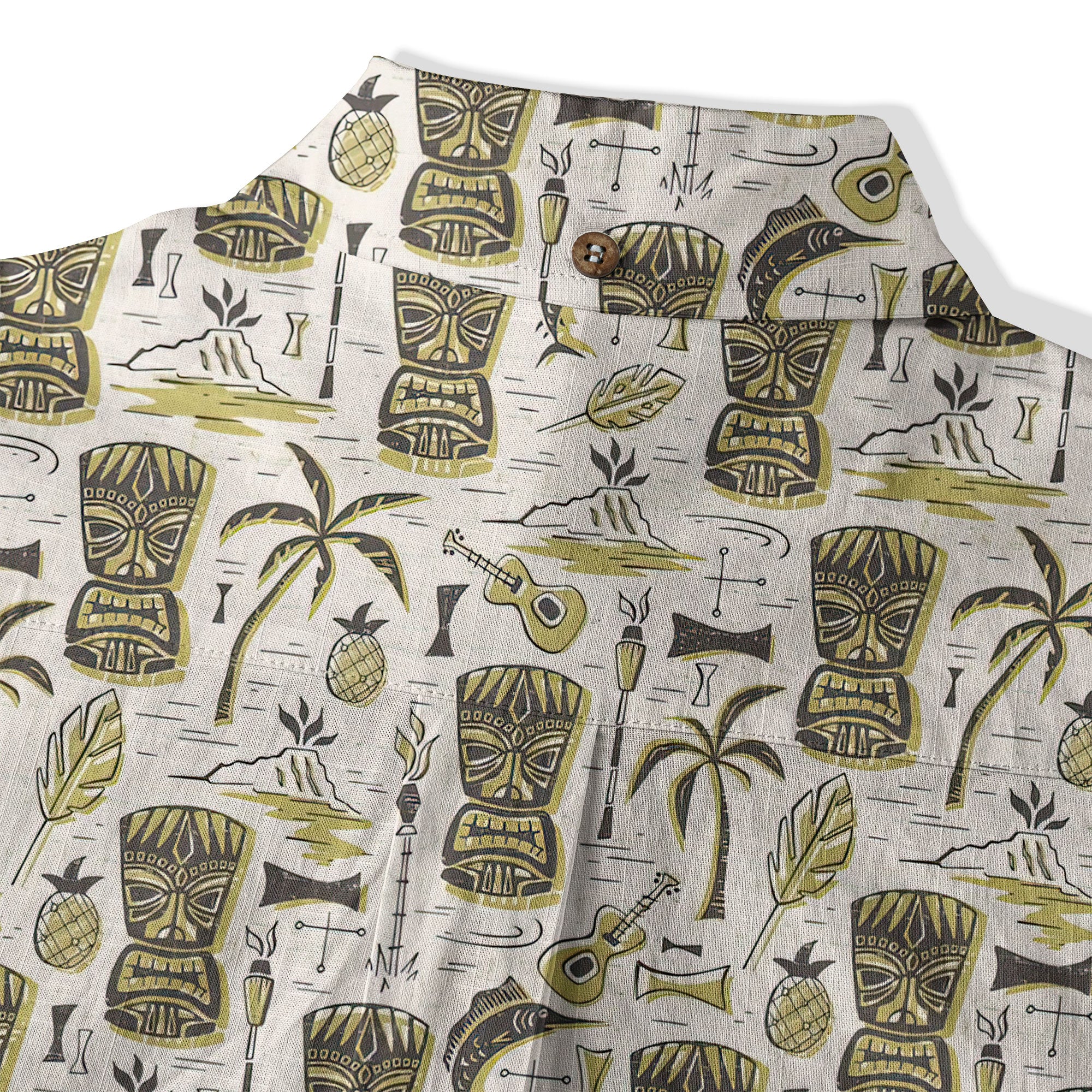 Retro Mid Century Modern Tiki Hawaii Shirt, Tropical Tiki Hawaii Shirt