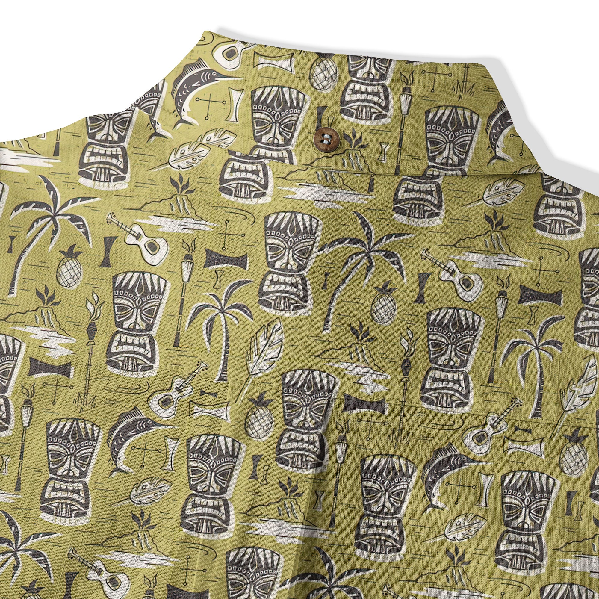 Retro Mid Century Modern Tiki Hawaii Shirt, Tropical Tiki Hawaii Shirt