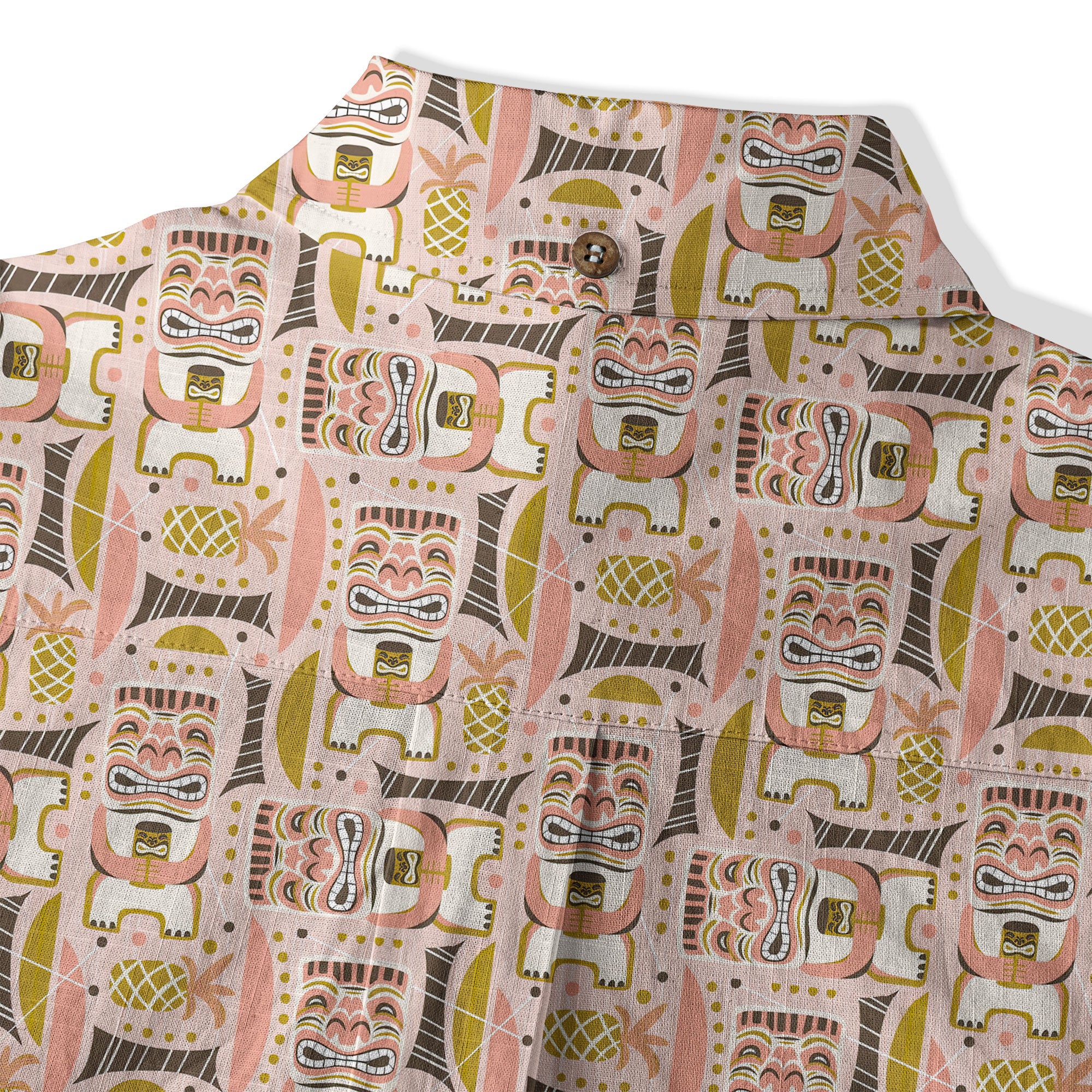 Retro Mid Century Modern Tiki Hawaii Shirt, Tropical Tiki Hawaii Shirt