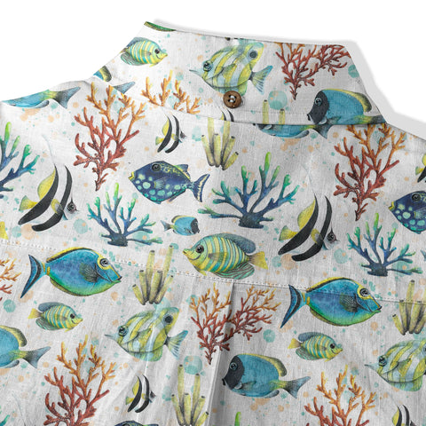Ocean Animal Aloha Hawaiian Shirt, Sea Life Button Up Hawaii Shirt - The Palmix