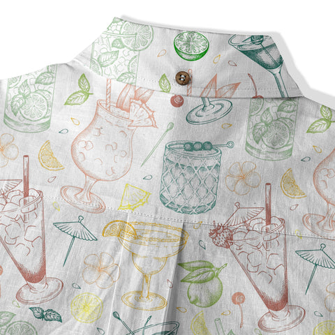 Cocktail Aloha Hawaii Shirt, Tropical Drinks Summer Vibes Hawaii Shirt