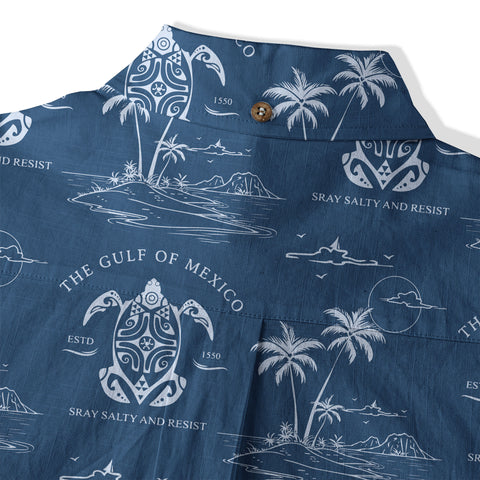 Gulf Of Mexico Hawaiian Shirt, Turtle Ocean Hawaii Shirt
