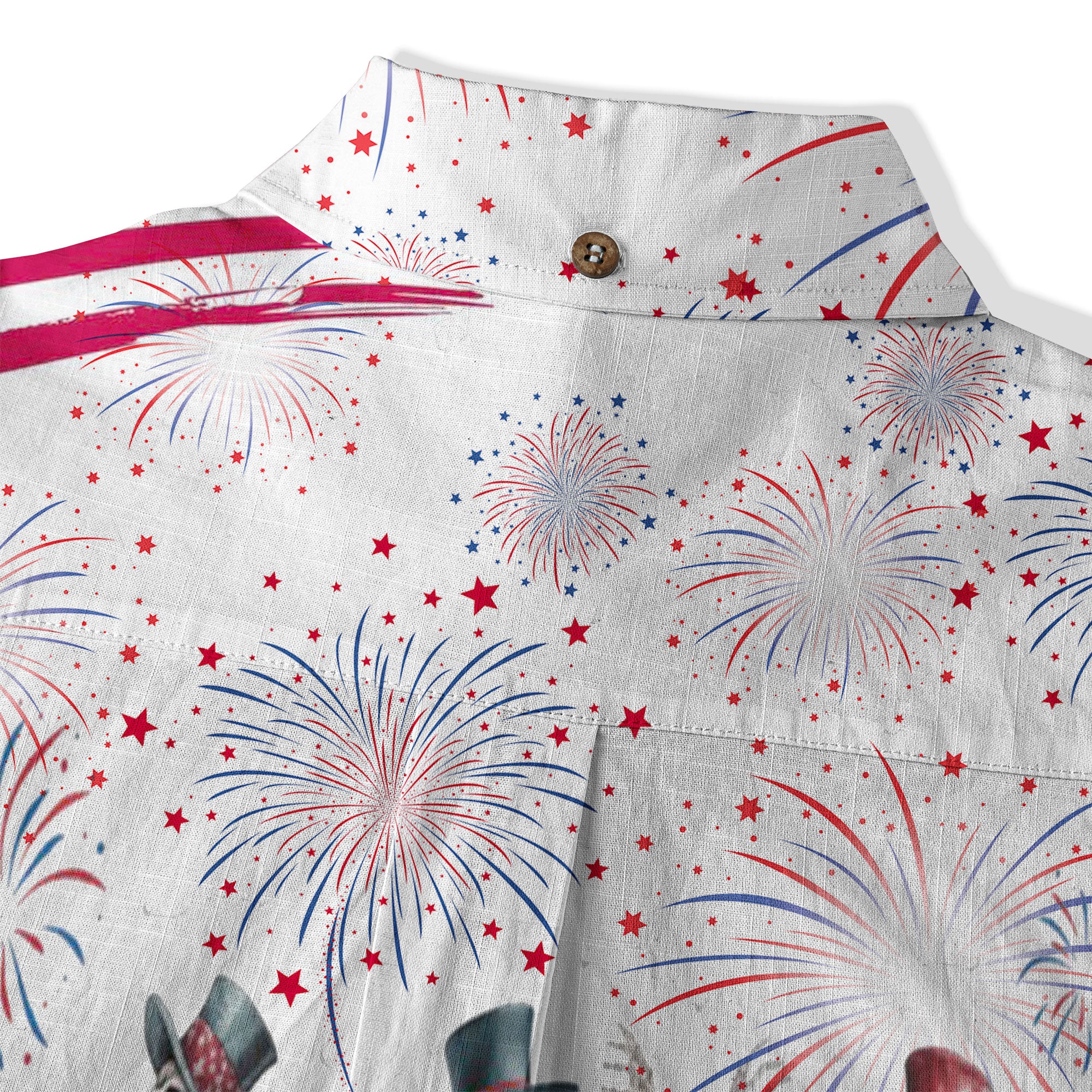 Dancing Skeleton American Flag July 4th Halloween Patriotic Hawaiian Shirt
