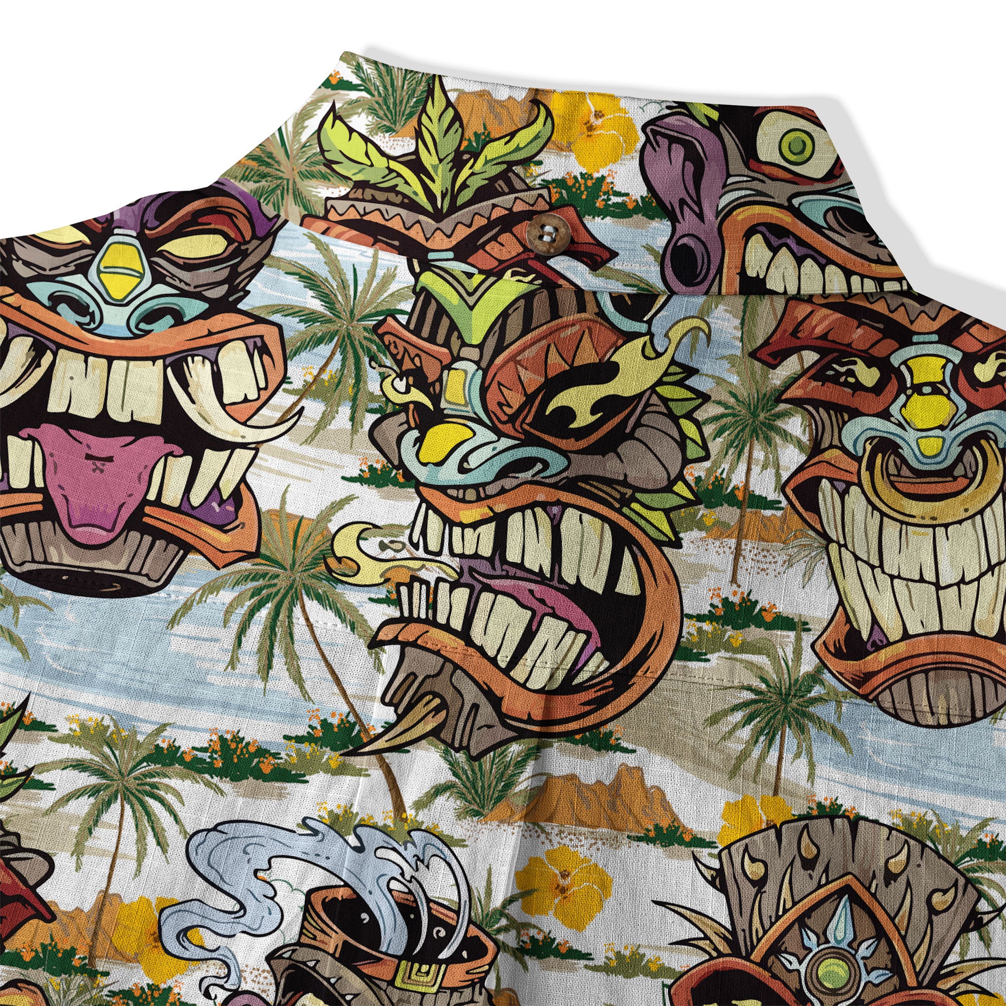 Tiki Mask Aloha Hawaii Shirt, Tiki Mask Ocean Hawaiian Shirt