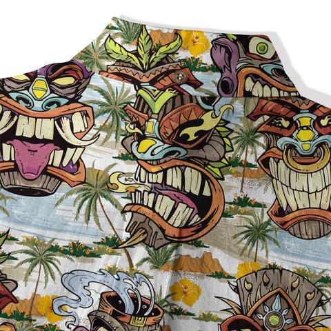Tiki Mask Aloha Hawaii Shirt, Tiki Mask Ocean Hawaiian Shirt