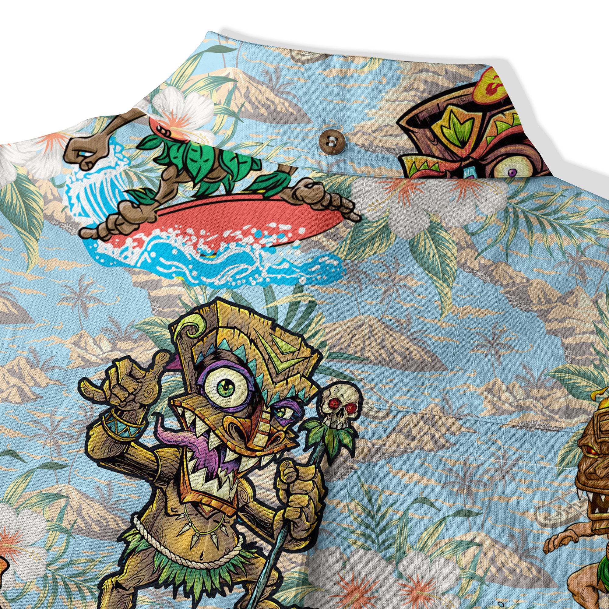 Tiki Mask Aloha Hawaii Shirt, Tiki Mask Ocean Hawaiian Shirt
