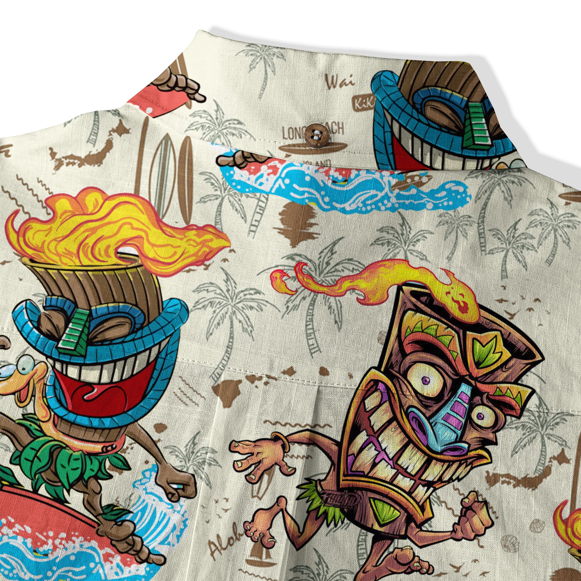 Tiki Mask Aloha Hawaii Shirt, Tiki Mask Long Island Hawaiian Shirt