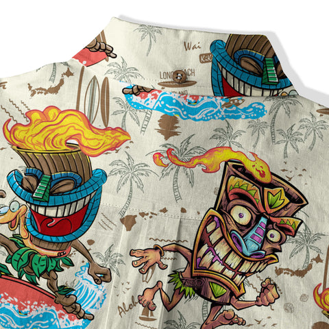 Tiki Mask Aloha Hawaii Shirt, Tiki Mask Ocean Hawaiian Shirt