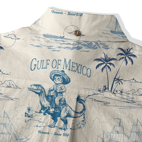 Gulf of Mexico Funny Cat Riding Dinosaurs Shirt