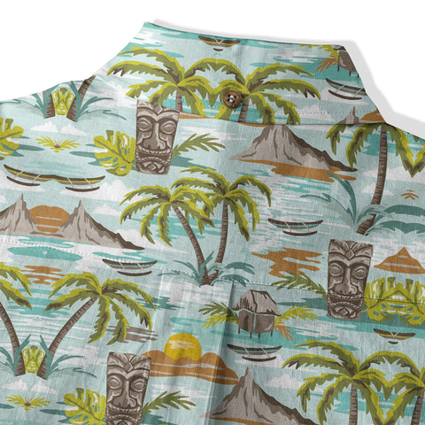 Colorful Tiki Hawaiian Shirt, Summer Vibes Aloha Hawaii Shirt