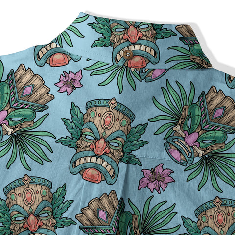 Tribal Tiki Hawaiian Shirt, Summer Vibes Aloha Hawaii Shirt