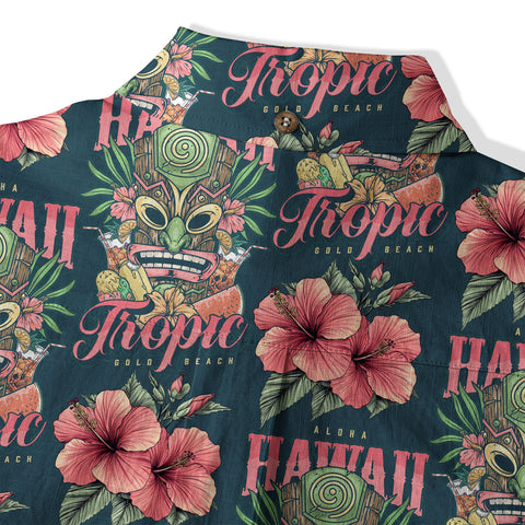 Tiki Hawaii Tropic Hawaiian Shirt