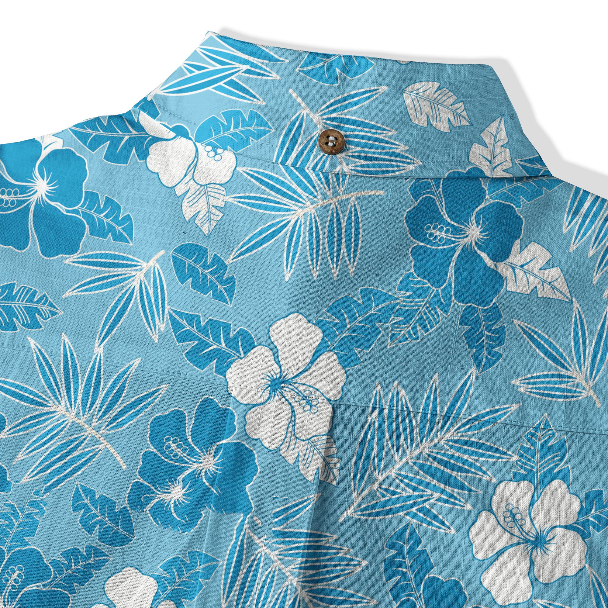 Hibiscus Floral Pattern Button Up Hawaii Shirt