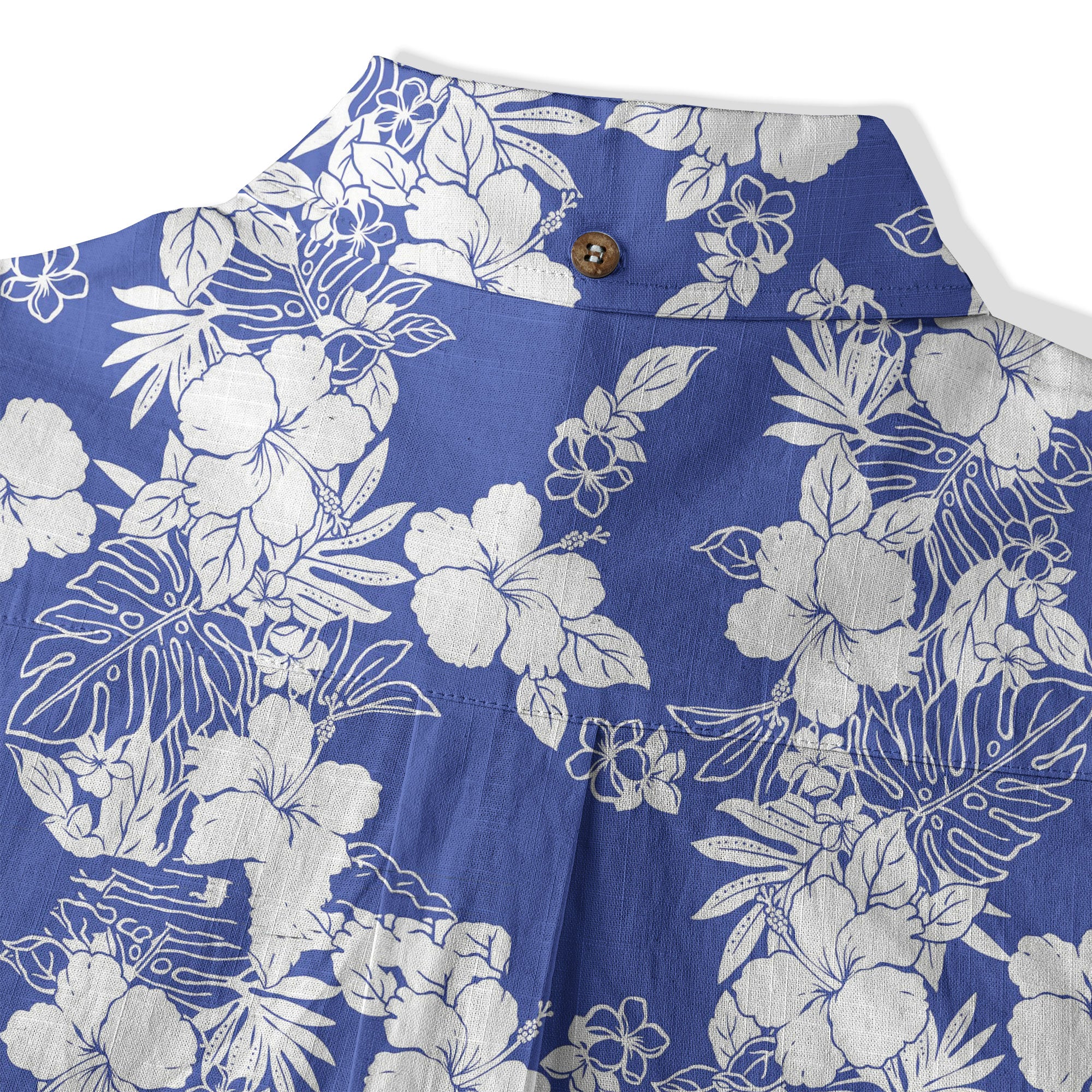 Hibiscus Floral Pattern Button Up Hawaii Shirt
