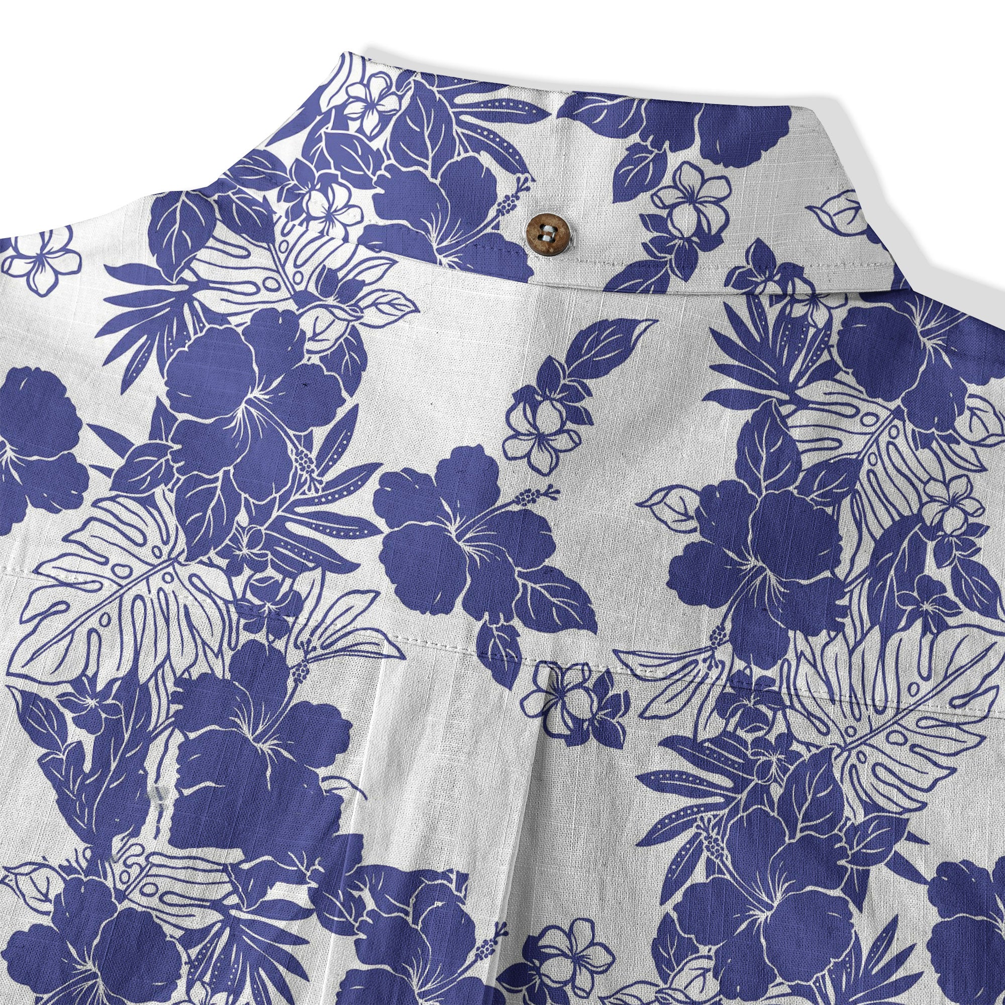 Hibiscus Floral Pattern Button Up Hawaii Shirt