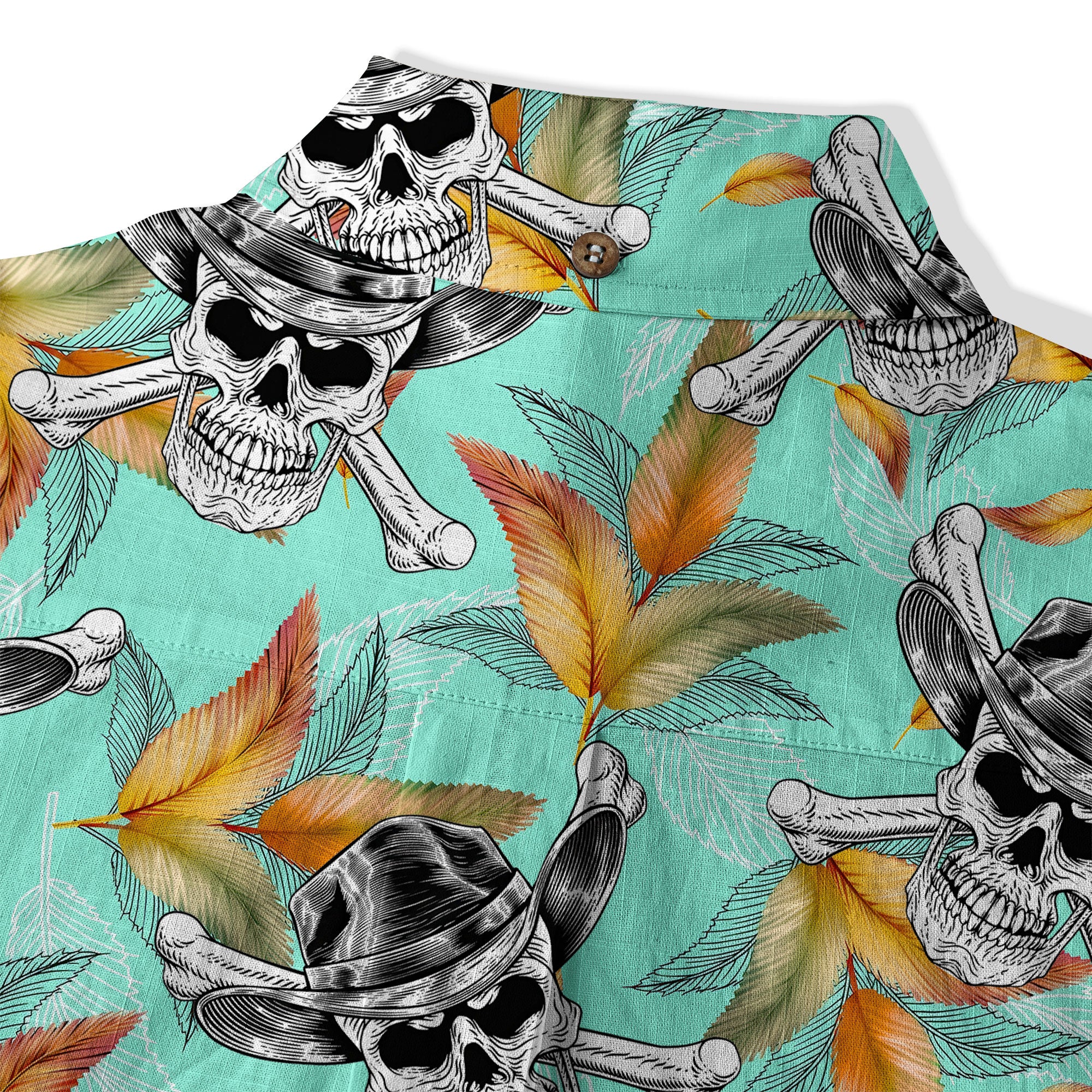 Western Skull Hawaiian Shirt Tropical Summer Vacation