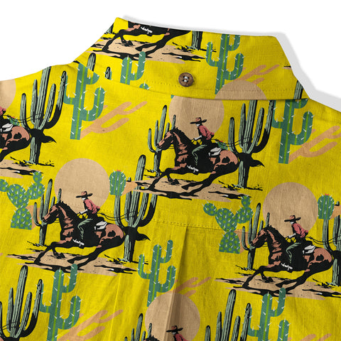 Cowboy Cactus Hawaiian Shirt Wild West Tree Shirt