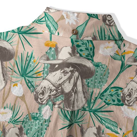 Cowboy Cactus Hawaiian Shirt Wild West Tree Shirt