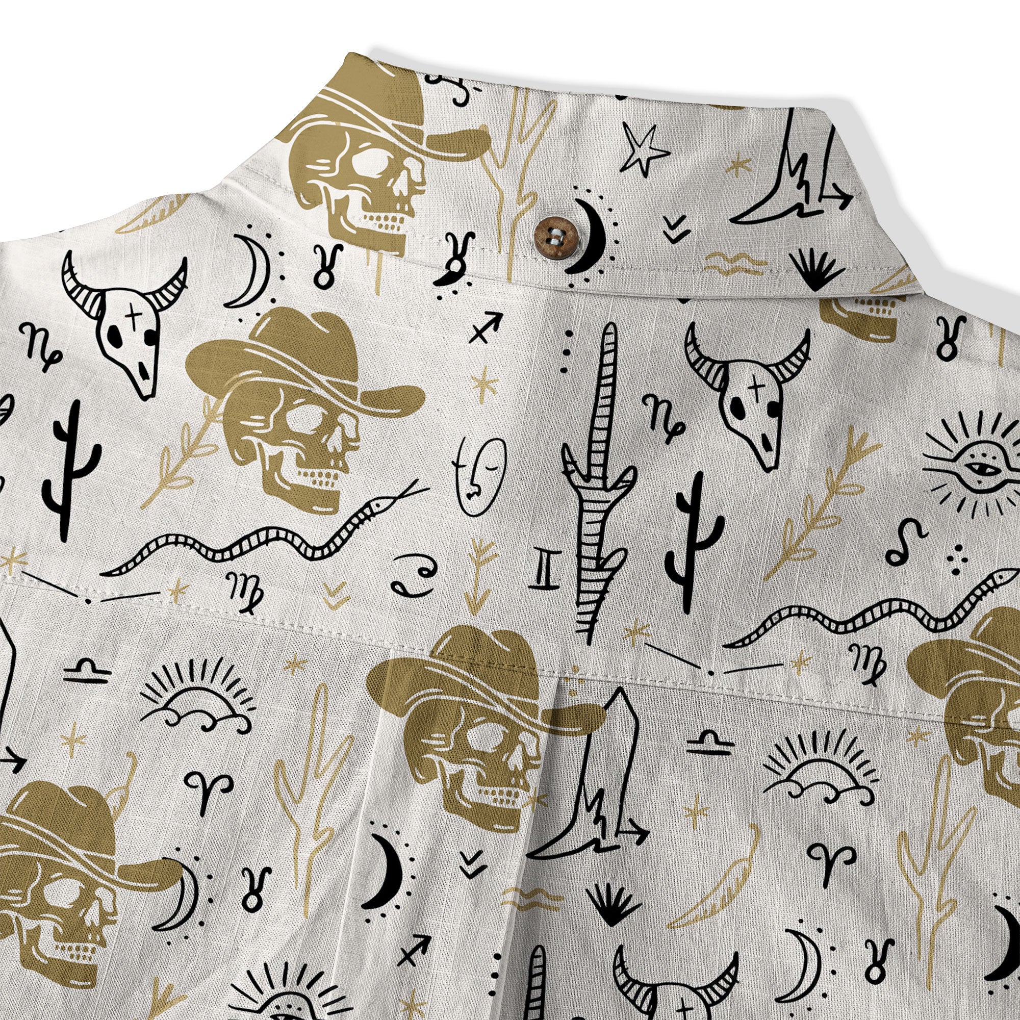 Western Skull Hawaiian Shirt Tropical Summer Vacation