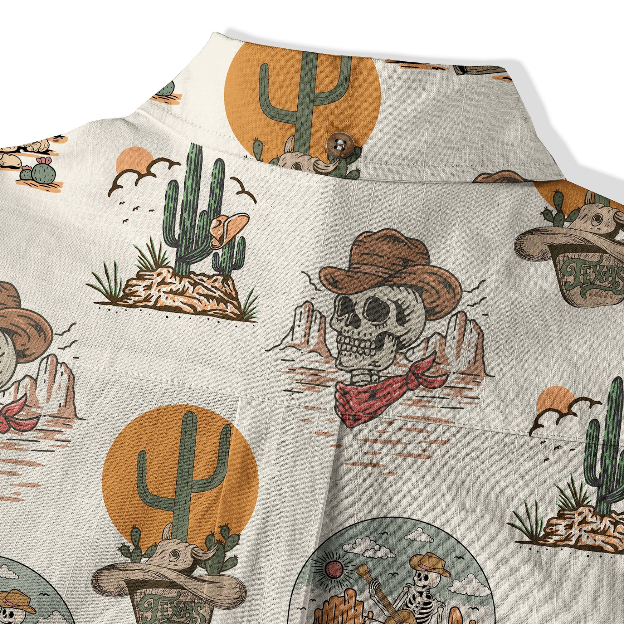Western Skull Hawaiian Shirt Tropical Summer Vacation