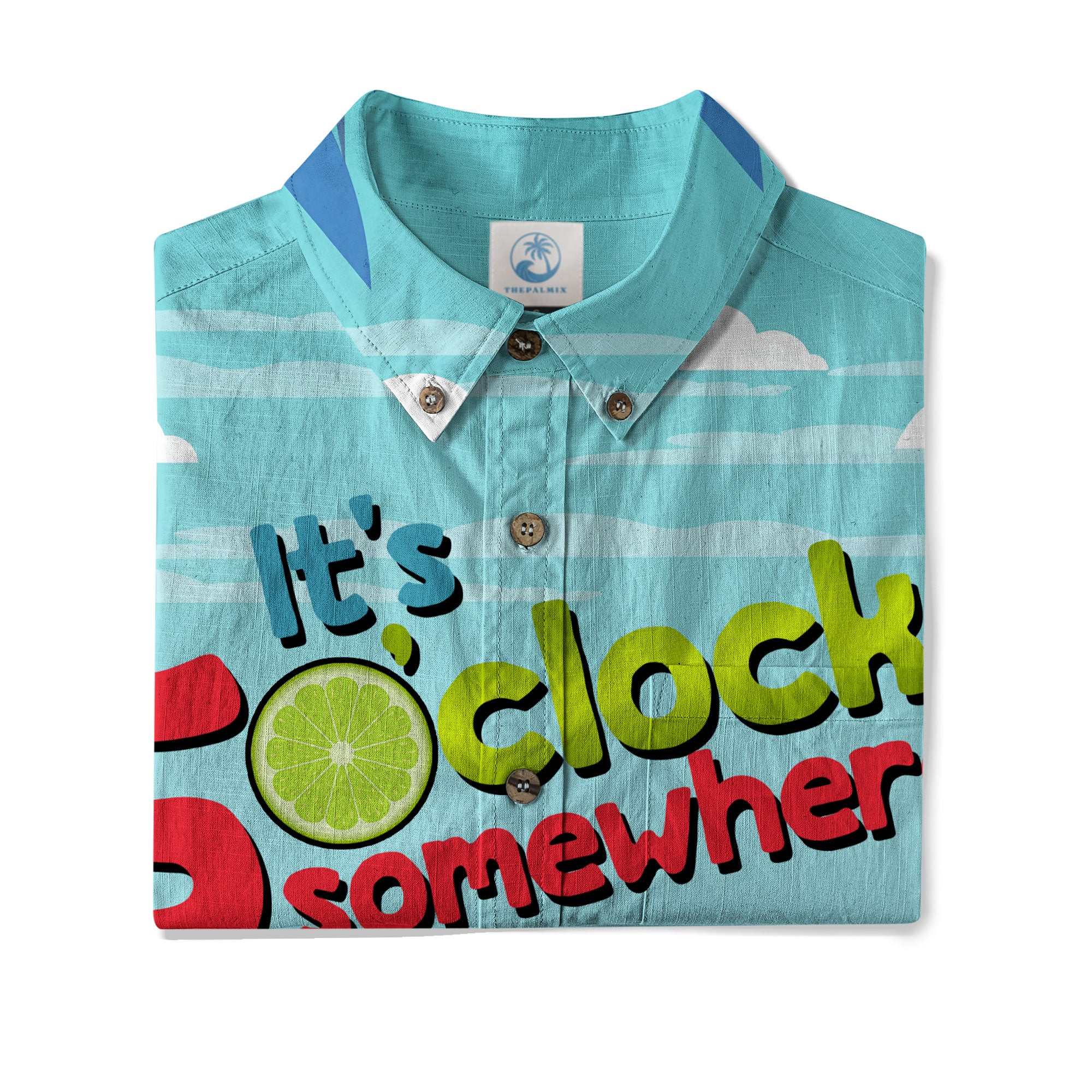 Retro Shark Hibiscus Drink Short Sleeve Shirt, I'm Not Waiting Until 5 Shirt