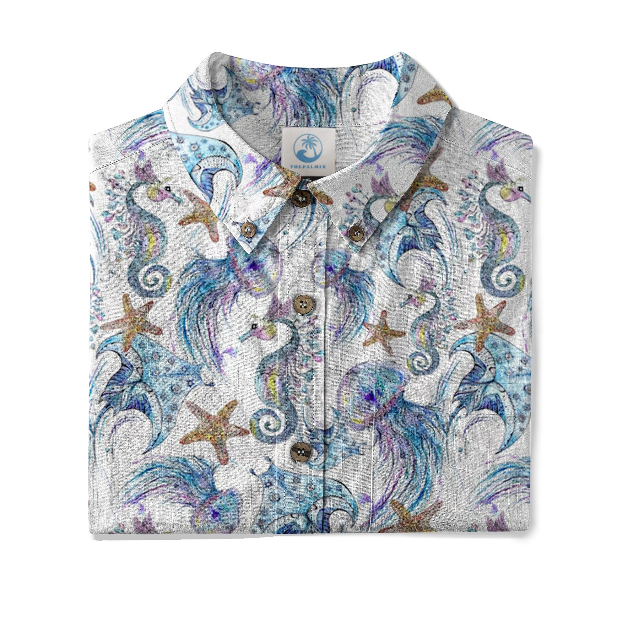 Ocean Animal Aloha Hawaiian Shirt, Sea Life Hawaii Shirt - The Palmix